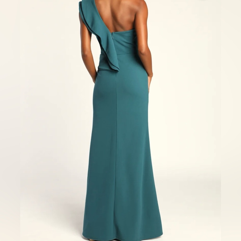 Lulu's Teal Zip-Up Dress - Picture 2 of 6